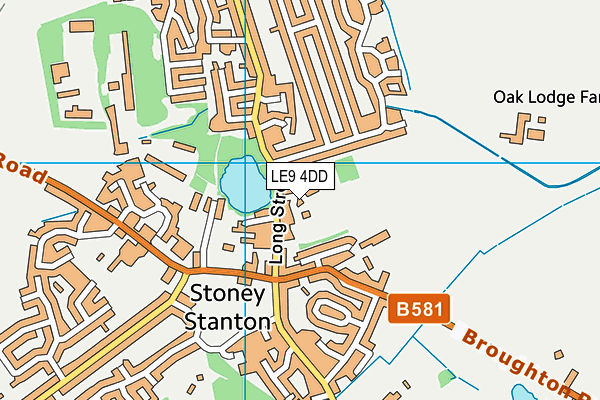 LE9 4DD map - OS VectorMap District (Ordnance Survey)