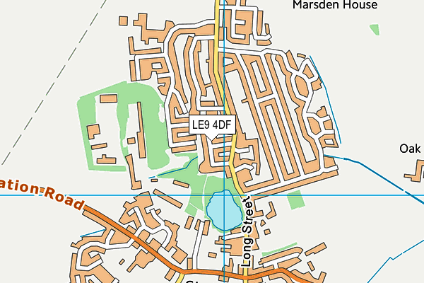 LE9 4DF map - OS VectorMap District (Ordnance Survey)