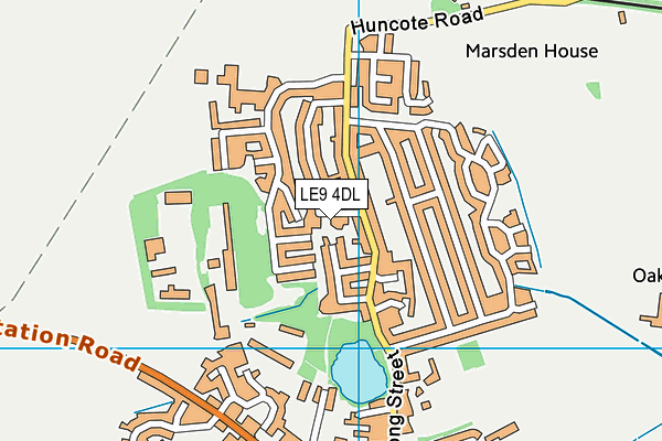 LE9 4DL map - OS VectorMap District (Ordnance Survey)