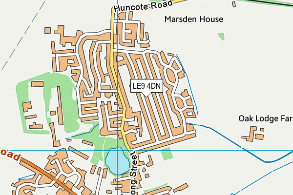 LE9 4DN map - OS VectorMap District (Ordnance Survey)