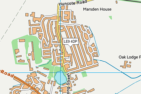 LE9 4DP map - OS VectorMap District (Ordnance Survey)