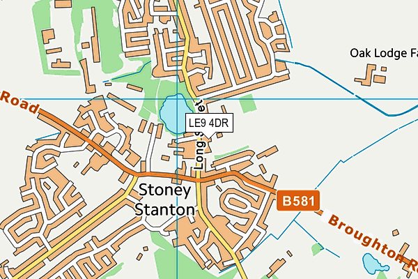 LE9 4DR map - OS VectorMap District (Ordnance Survey)
