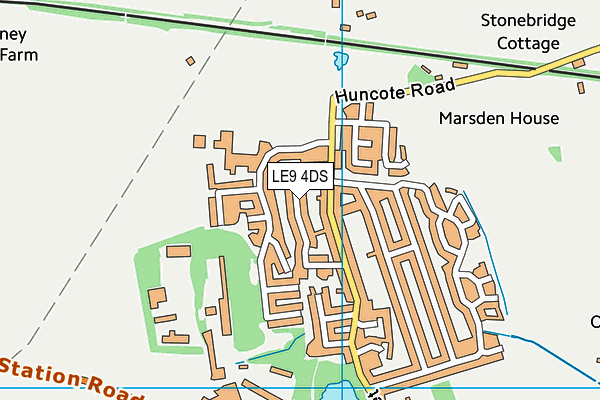LE9 4DS map - OS VectorMap District (Ordnance Survey)