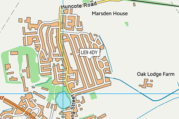 LE9 4DY map - OS VectorMap District (Ordnance Survey)