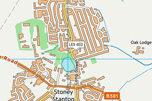 LE9 4ED map - OS VectorMap District (Ordnance Survey)