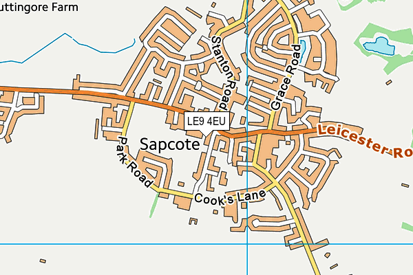 LE9 4EU map - OS VectorMap District (Ordnance Survey)