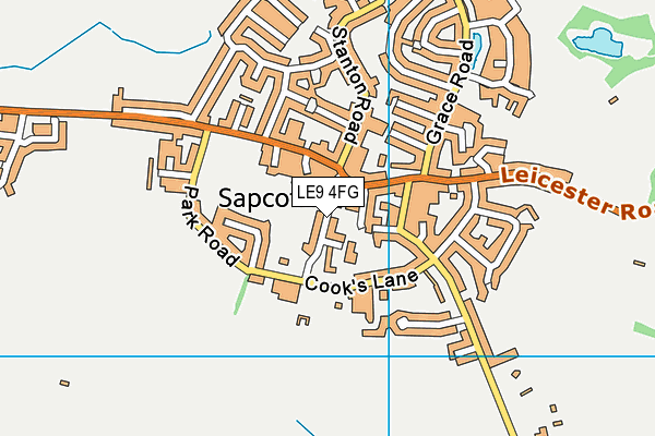 LE9 4FG map - OS VectorMap District (Ordnance Survey)