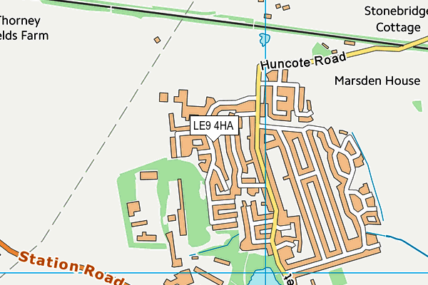 LE9 4HA map - OS VectorMap District (Ordnance Survey)