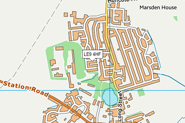 LE9 4HF map - OS VectorMap District (Ordnance Survey)