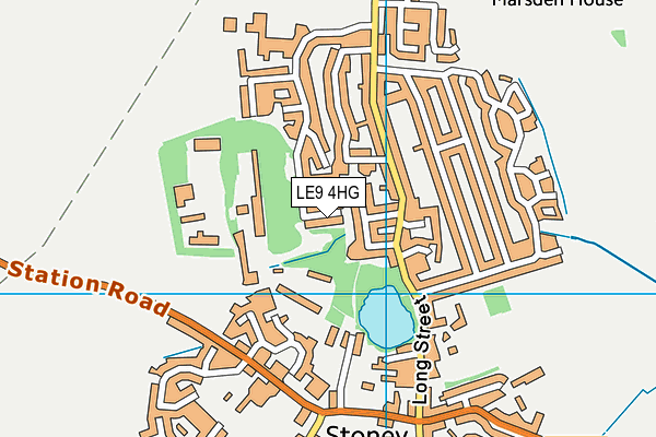 LE9 4HG map - OS VectorMap District (Ordnance Survey)