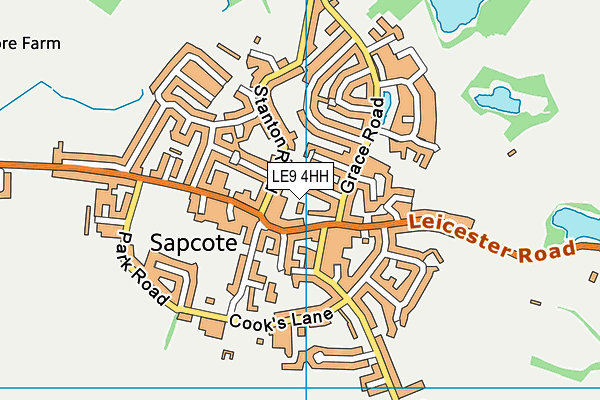 LE9 4HH map - OS VectorMap District (Ordnance Survey)