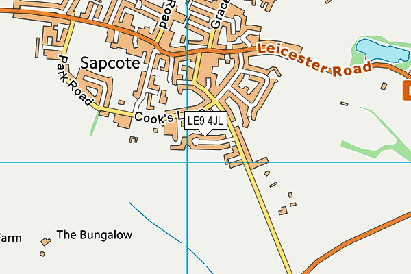 LE9 4JL map - OS VectorMap District (Ordnance Survey)