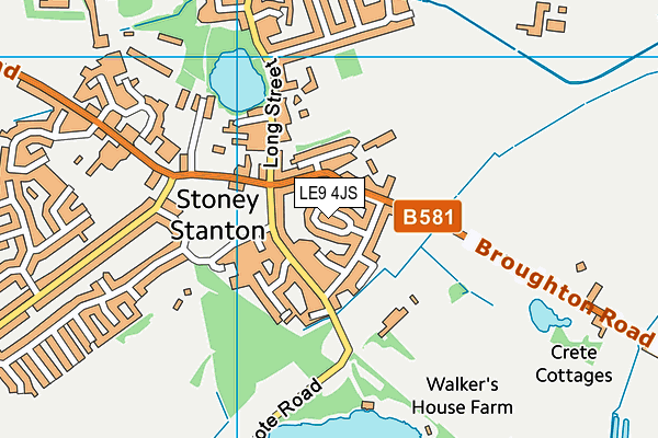 LE9 4JS map - OS VectorMap District (Ordnance Survey)