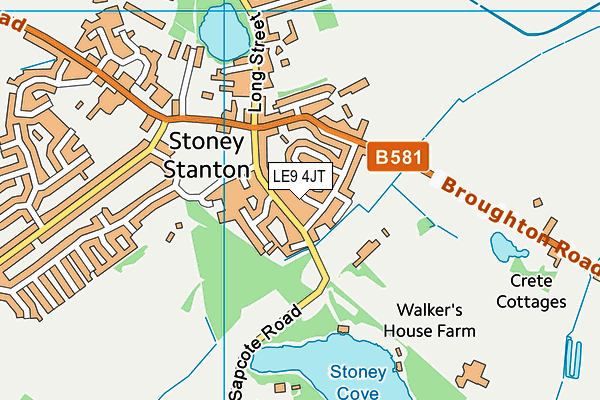 LE9 4JT map - OS VectorMap District (Ordnance Survey)