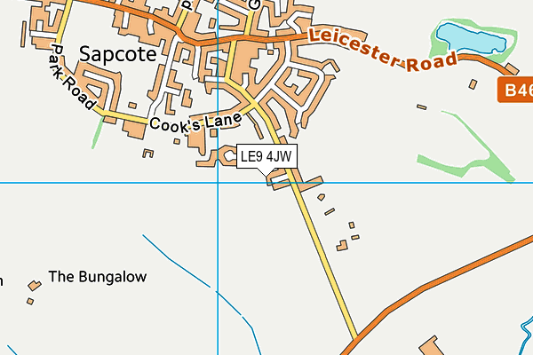 LE9 4JW map - OS VectorMap District (Ordnance Survey)