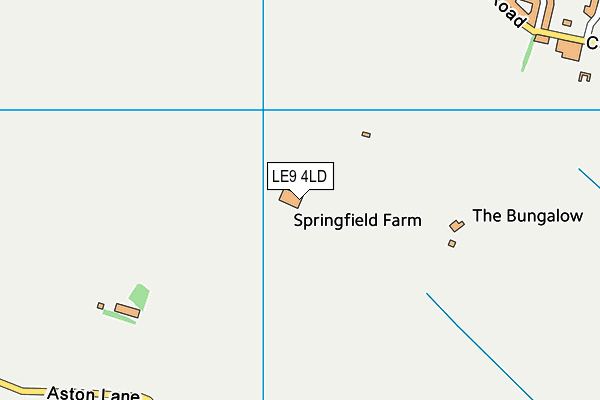 LE9 4LD map - OS VectorMap District (Ordnance Survey)