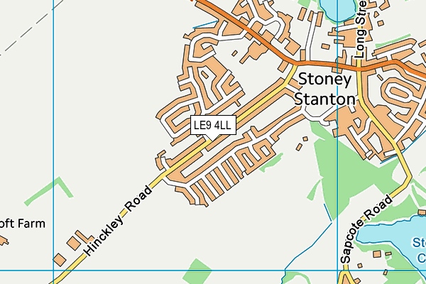 LE9 4LL map - OS VectorMap District (Ordnance Survey)