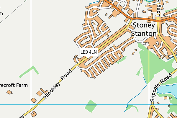 LE9 4LN map - OS VectorMap District (Ordnance Survey)