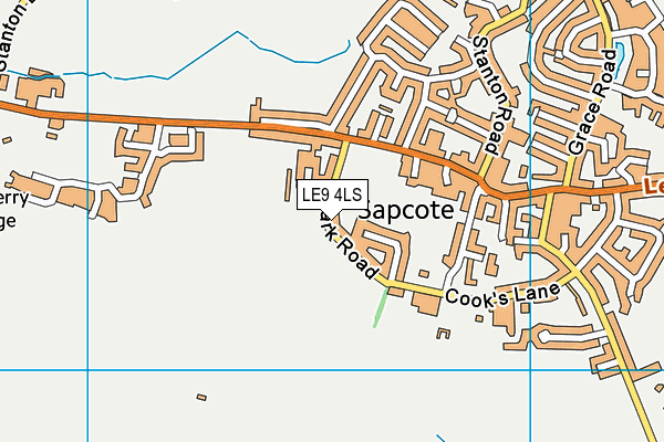 LE9 4LS map - OS VectorMap District (Ordnance Survey)