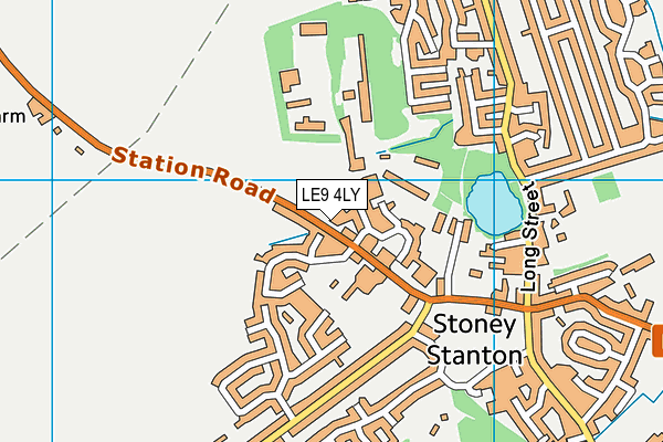 LE9 4LY map - OS VectorMap District (Ordnance Survey)