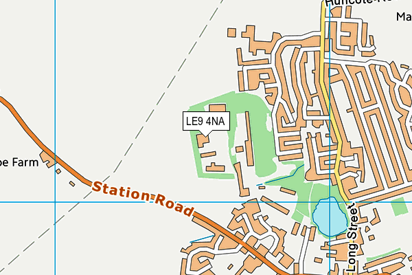 LE9 4NA map - OS VectorMap District (Ordnance Survey)