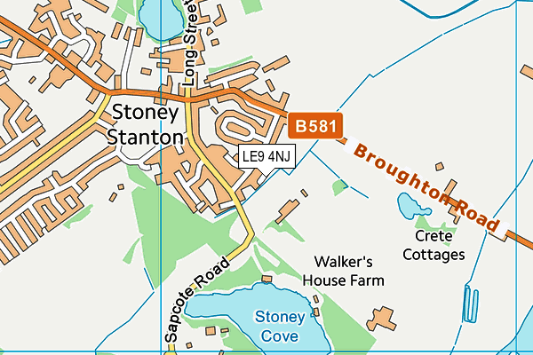 LE9 4NJ map - OS VectorMap District (Ordnance Survey)