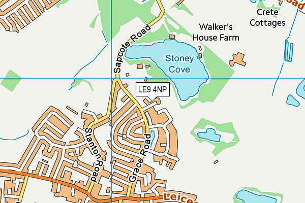 LE9 4NP map - OS VectorMap District (Ordnance Survey)