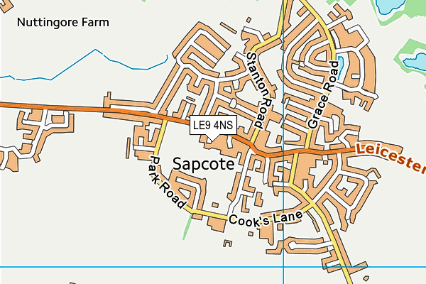 LE9 4NS map - OS VectorMap District (Ordnance Survey)