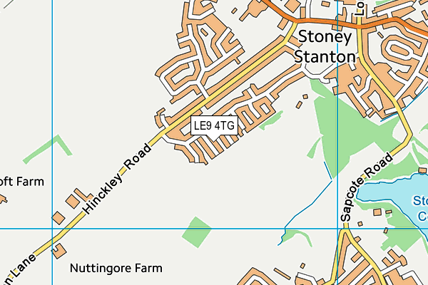 LE9 4TG map - OS VectorMap District (Ordnance Survey)