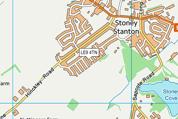 LE9 4TN map - OS VectorMap District (Ordnance Survey)