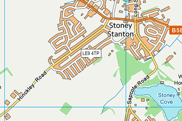 LE9 4TP map - OS VectorMap District (Ordnance Survey)