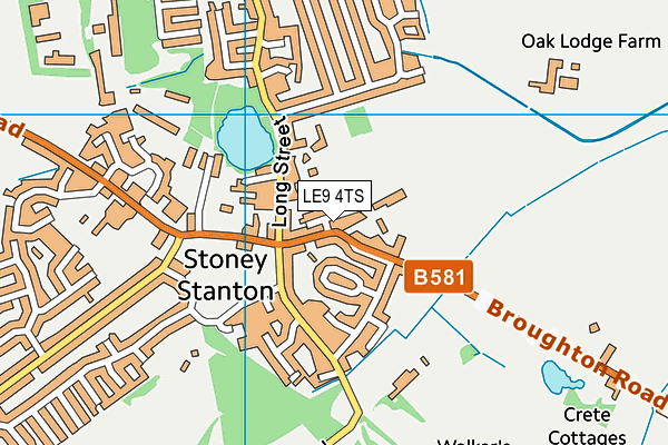 LE9 4TS map - OS VectorMap District (Ordnance Survey)