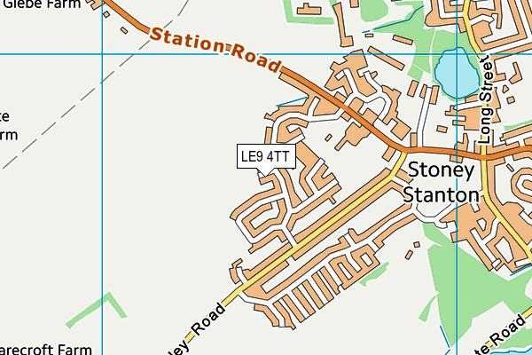 LE9 4TT map - OS VectorMap District (Ordnance Survey)