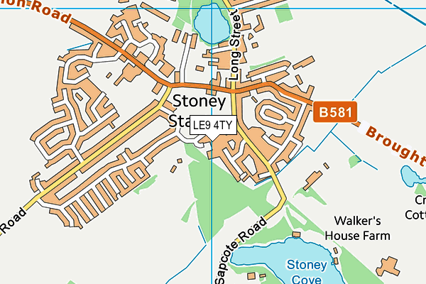 LE9 4TY map - OS VectorMap District (Ordnance Survey)