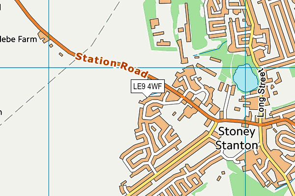 LE9 4WF map - OS VectorMap District (Ordnance Survey)