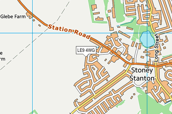 LE9 4WG map - OS VectorMap District (Ordnance Survey)