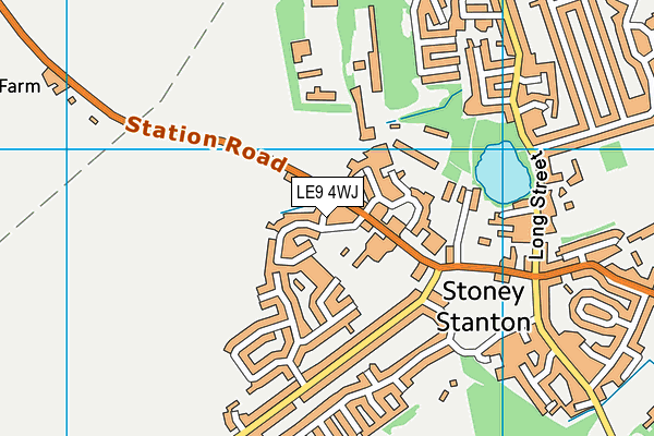 LE9 4WJ map - OS VectorMap District (Ordnance Survey)