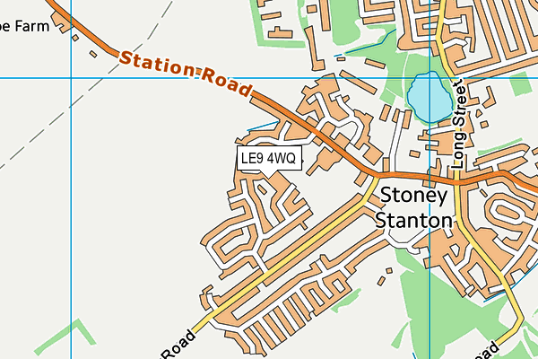 LE9 4WQ map - OS VectorMap District (Ordnance Survey)