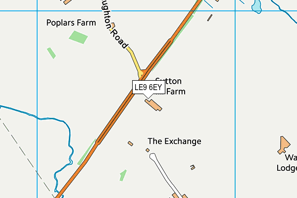 LE9 6EY map - OS VectorMap District (Ordnance Survey)