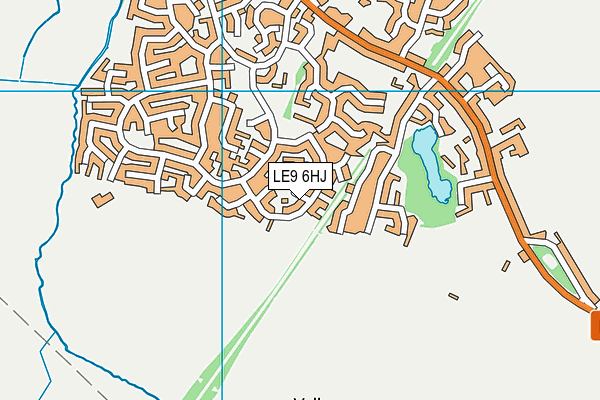 LE9 6HJ map - OS VectorMap District (Ordnance Survey)