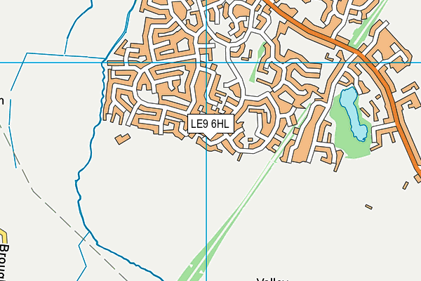 LE9 6HL map - OS VectorMap District (Ordnance Survey)