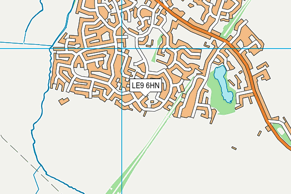 LE9 6HN map - OS VectorMap District (Ordnance Survey)