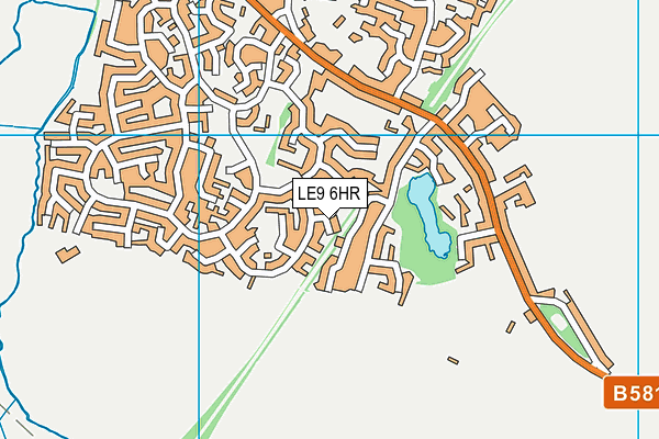 LE9 6HR map - OS VectorMap District (Ordnance Survey)