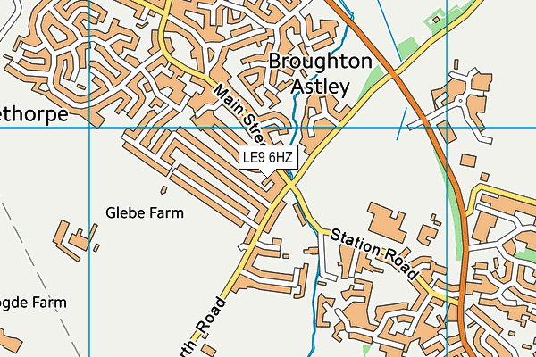 LE9 6HZ map - OS VectorMap District (Ordnance Survey)