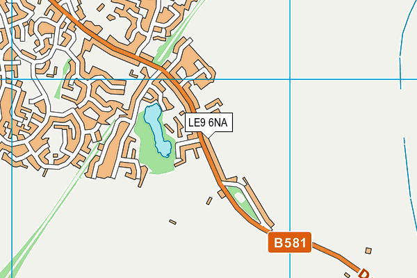 LE9 6NA map - OS VectorMap District (Ordnance Survey)