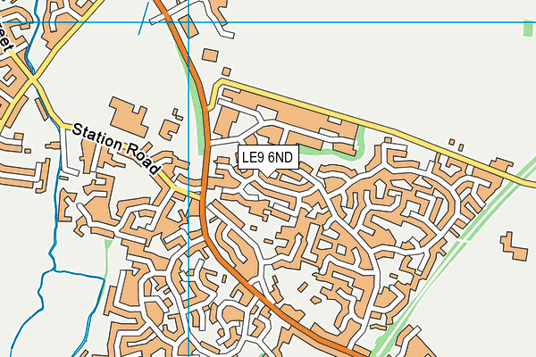 LE9 6ND map - OS VectorMap District (Ordnance Survey)