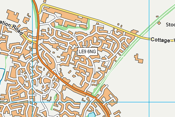 LE9 6NG map - OS VectorMap District (Ordnance Survey)