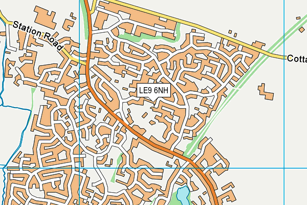 LE9 6NH map - OS VectorMap District (Ordnance Survey)