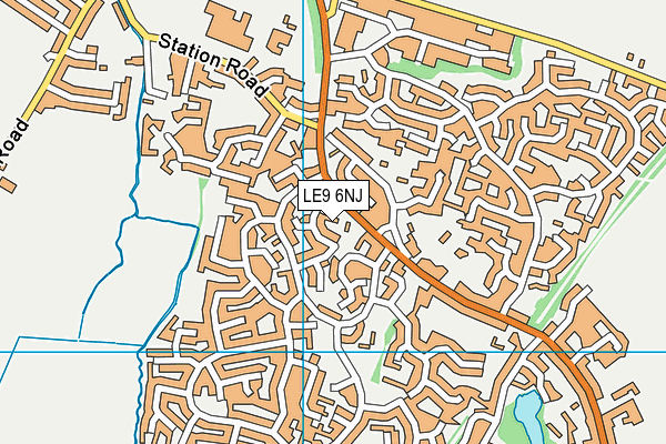 LE9 6NJ map - OS VectorMap District (Ordnance Survey)