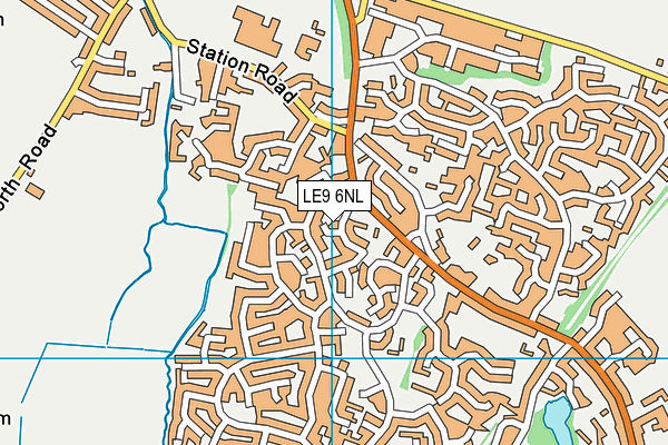 LE9 6NL map - OS VectorMap District (Ordnance Survey)